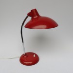 SK2 - Schreibtischleuchte, Kaiser-Leuchten, Modell 6786, 50er Jahre - in einem tollen Rot