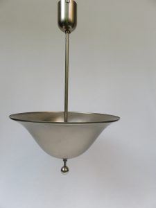 D42 - Deckenleuchte, Art Deco, vernickelt, bez. WMF
