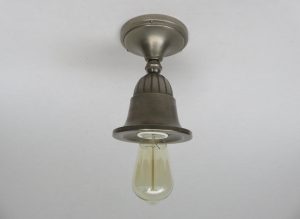 D62 - Deckenleuchte, Jugendstil, vernickelt, 10 Stück vorhanden