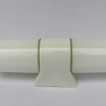 SP3 - SOLD - Spiegelleuchte, Entwurf Wilhelm Wagenfeld für Lindner GmbH, Bamberg, WVZ 402, 1963, H 350, L 110, in weiß - "Die Große"