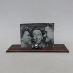 BR17 - Bilderrahmen Art Deco, Holz, verchromt