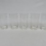 5 Wassergläser, Art Deco, geätztes Dekor (strenge Formgebung)