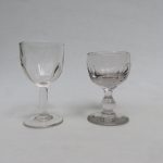 2 Südweingläser, ca. 1880, schwere Gläser