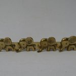 GA19 - Kleine Wandhaken, "Elefanten", Walter Bosse, 50er Jahre, Messing poliert, für z. B. Handtücher, Schlüssel