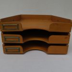 BS33 - Ablagekasten Holz für DIN A4 , 3fach, 30er - 50er Jahre