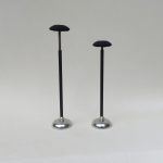 GA24 - 1 Paar Hutständer, Art Deco, Gebr. Seifert Lüdenscheid, vernickelt, schwarzer Filz