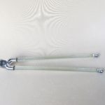 BZ21 - Handtuchhalter, Art Deco, verchromt, Glas