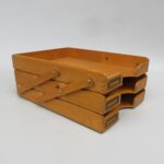 BS104 - Ablagekasten für DIN A4 Papier, 3fach, Bauhaus, 30er Jahre, Holz