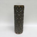 BV52 - große Blumenvase "Brutaliste Art", 60er/70er Jahre, Bronze patiniert