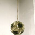 D210 - 1 Paar Deckenleuchten, "Lotusblüten", 60er/70er Jahre, Rausch, Perlmut - Die Grüne