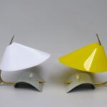 NP141 - 1 Paar Nachttischleuchten, Österreich, Messing, Plexiglas