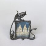 BR112 - zierlicher Bilderrahmen, Zierelemente des Jugendstil, 925er Silber, 70er Jahre, Silberschmied Ari D. Norman, London, England