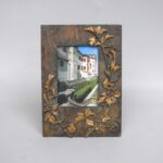 BR134 - Bilderahmen, Jugendstil, bez. M Paris, Frankreich, Bronze 